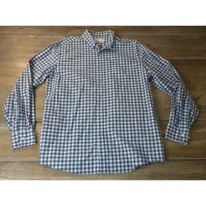 Southern Tide Shirt Mens M Blue Plaid Classic Fit Sport Skipjack Preppy Coastal